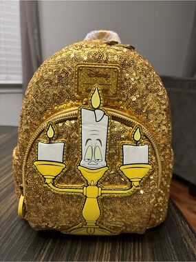 Loungefly Disney Beauty & The Beast Lumiere Sequence Mini Backpack. NWT